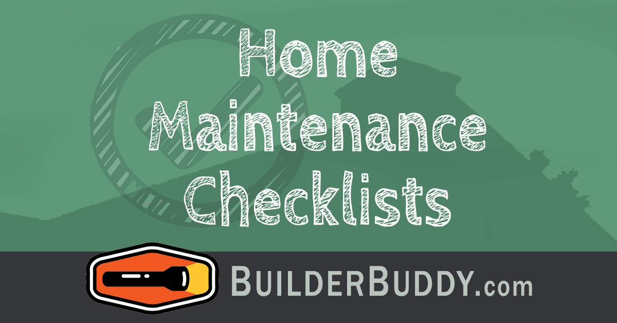 home maintenance checklists