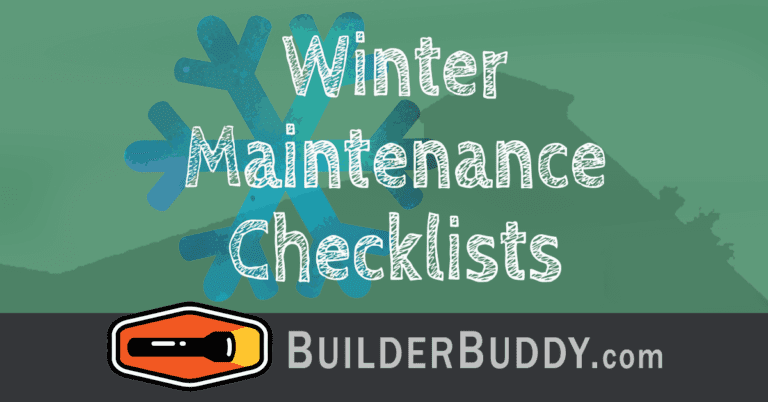 Winter Maintenance Checklist Worksheet.pdf Winter Home Maintenance Checklist - BuilderBuddy Inspections - WNC