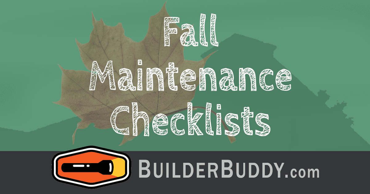 fall maintenance checklists